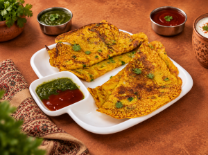 Besan Chilla with Vegetables