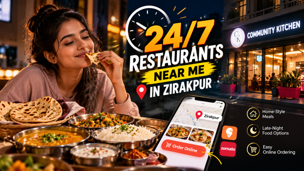 24/7 Restaurants Near Me in Zirakpur: Where to Find Food and Order Online